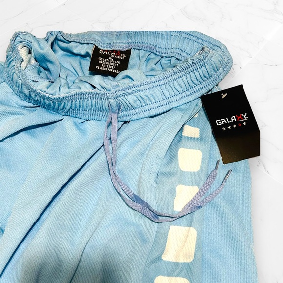 Women's Shorts XL Loose Moisture Wicking Performance Mesh Blue Black Silver - Picture 5 of 9